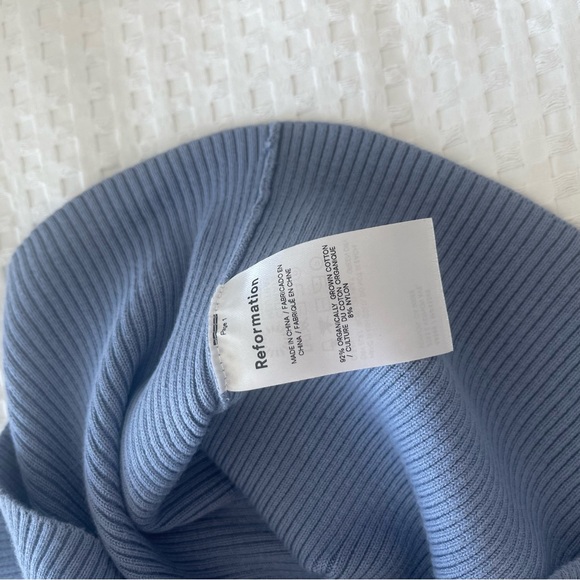 Reformation Ran Cotton Sweater Tank Viola - Picture 6 of 6